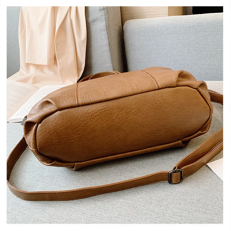 big handbag fashionable Single shoulder bag woman lady large capacity Soft leather all-match messenger bag