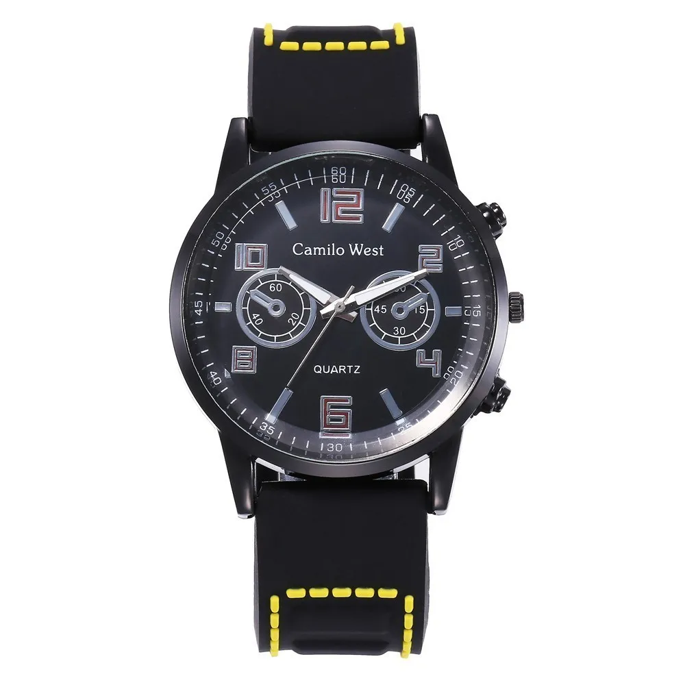 

Personalized Men's Fitness Watch Sport Leather Quartz Watch Drop Transport Military Observation Clock Safety Folding BuckleRetro
