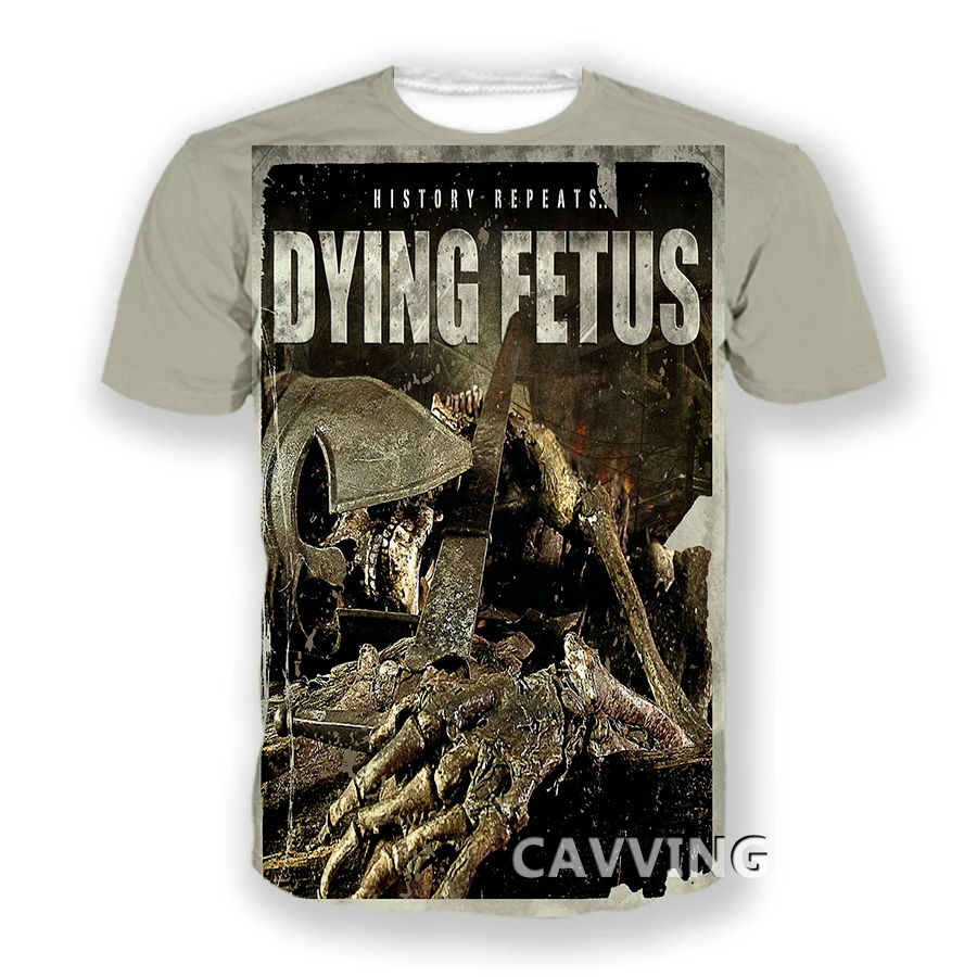 CAVVING 3D Printed  DYING FETUS Band  Casual T-shirts  Hip Hop T Shirts Harajuku Styles Tops Clothing for Men/women