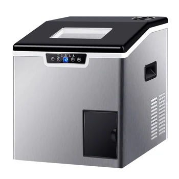 ZB-20B 자동 아이스 큐브 메이커, 상업용 밀크티 샵, 대형 아이스 큐브 제작, 가정 제빙기, 220V, 40KG
