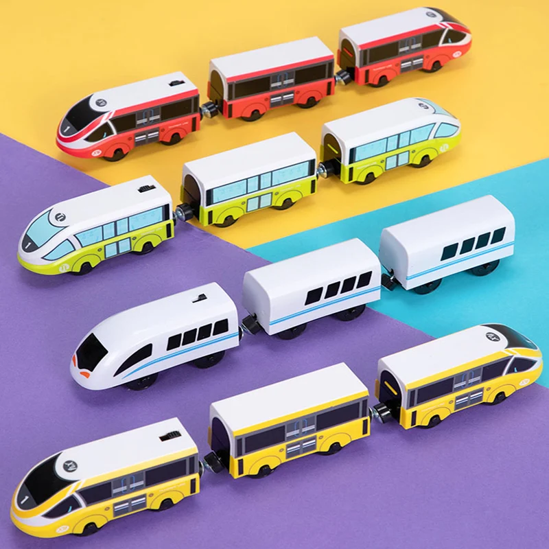 RC Electric Small Train Toys Set Remote Control Connected with Wooden Railway Track Train Diecast Toy Interesting Toys for Child RC Electric Small Train Toys Set Remote Control Connected with Wooden Railway Track Train Diecast Toy Interesting Toys for Child