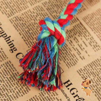 1 pcs Pet Supplies Pet Dog Puppy Cotton Chew Knot Toy Durable Braided Bone Rope