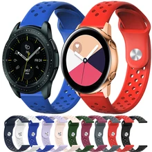 20mm 22mm silicone strap for Samsung Galaxy Watch 46mm 42mm Gear S2 S3 sport replacement bracelet bands for Active 2 40mm 44mm