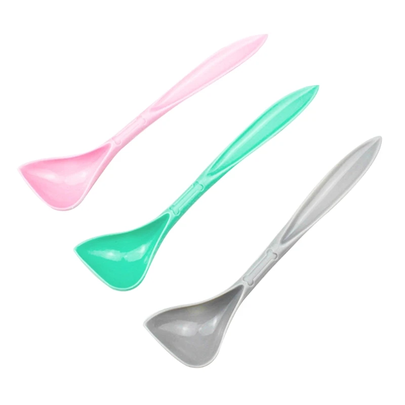 Cuchara de plástico con mango largo para mascotas, comida enlatada para perros y gatos, duradera, reutilizable