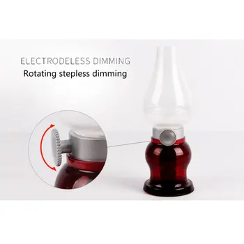 

Retro Nostalgic Blow Control Lamp Led Bedroom Night Light Usb Rechargeable Bedside Lamp Electronic Imitation Kerosene Lamp