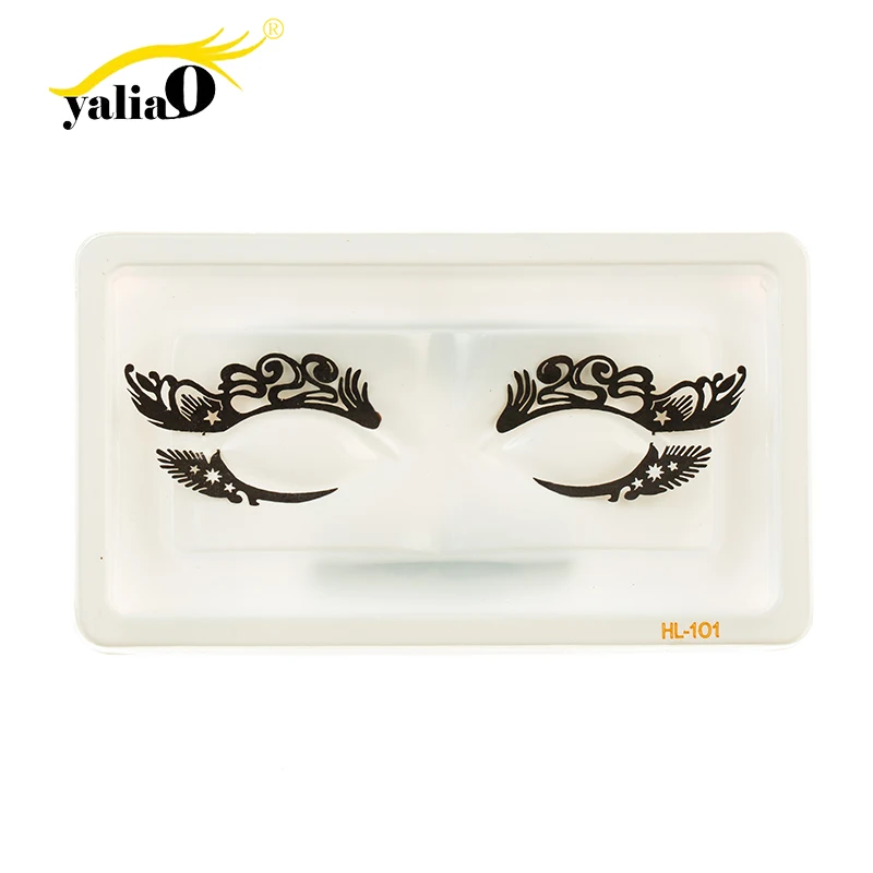 

YALIAO 1Pair Paper-Cut Style False Eyelashes For Wedding Party Unique Shape Makeup Beauty Cosmetics Tools Christmas Easter Using