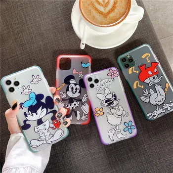 

2020 New Disney Mickey Minnie IPhonecase For 11Pro X Xs Max Xr 7 8 Plus Soft Silicone Mobile Phone Case Cartoons Protective Case