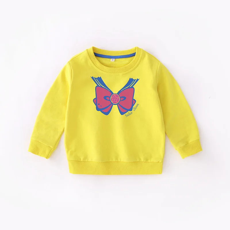 Children's Wear Cotton Children's Long-sleeved T-shirt Girls Bottoming Shirt Baby Long-sleeved Shirt Cute Bow Girls Tops Active