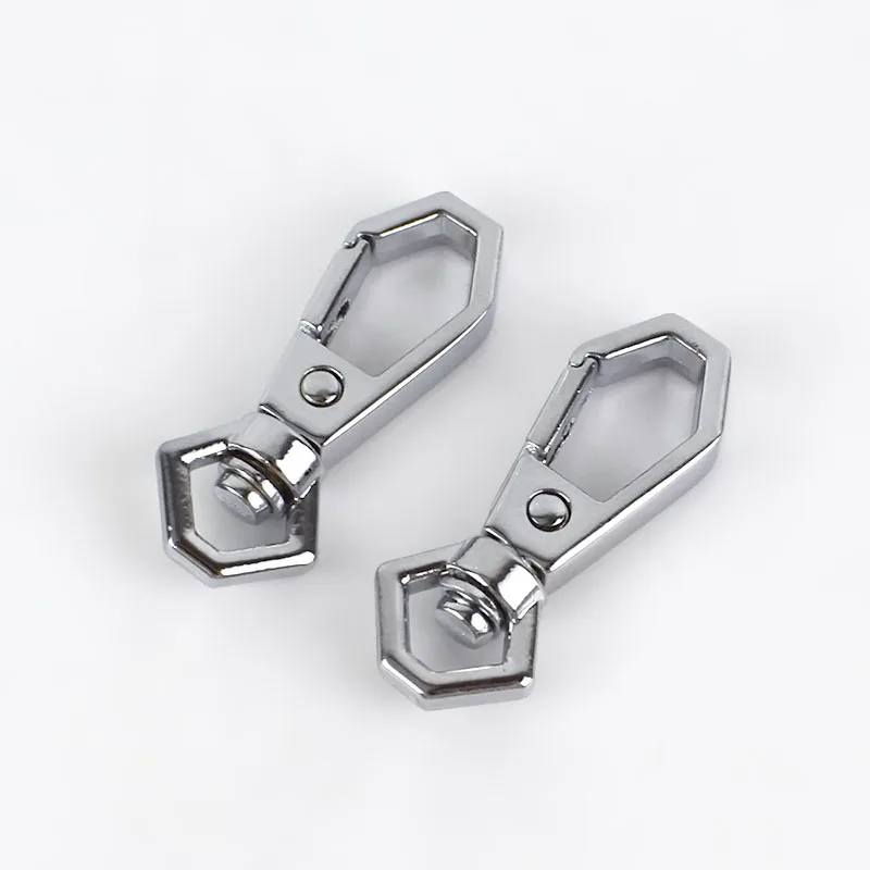chrome 100pcs 7mm Bag Metal Buckles Cat Dog Collar Lobster Clasps Swivel Snap Hooks for Backpacks Straps KeyChain DIY Accessories - Цвет: chrome