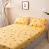 Bonenjoy 1 pc Mattress Cover With Elastic Twin/Full/Queen/King Size Fitted Sheet Carrot Pattern Bedsheet For Adults Children 3