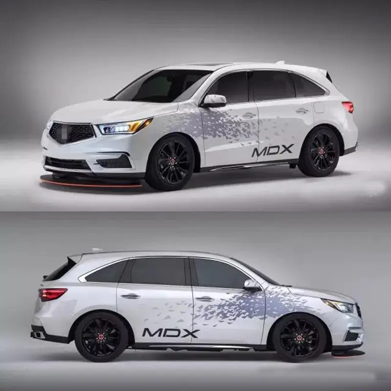

Car Sticker For Acura MDX Body Exterior Decoration Modified Sticker Pull Flower Color Bar Film