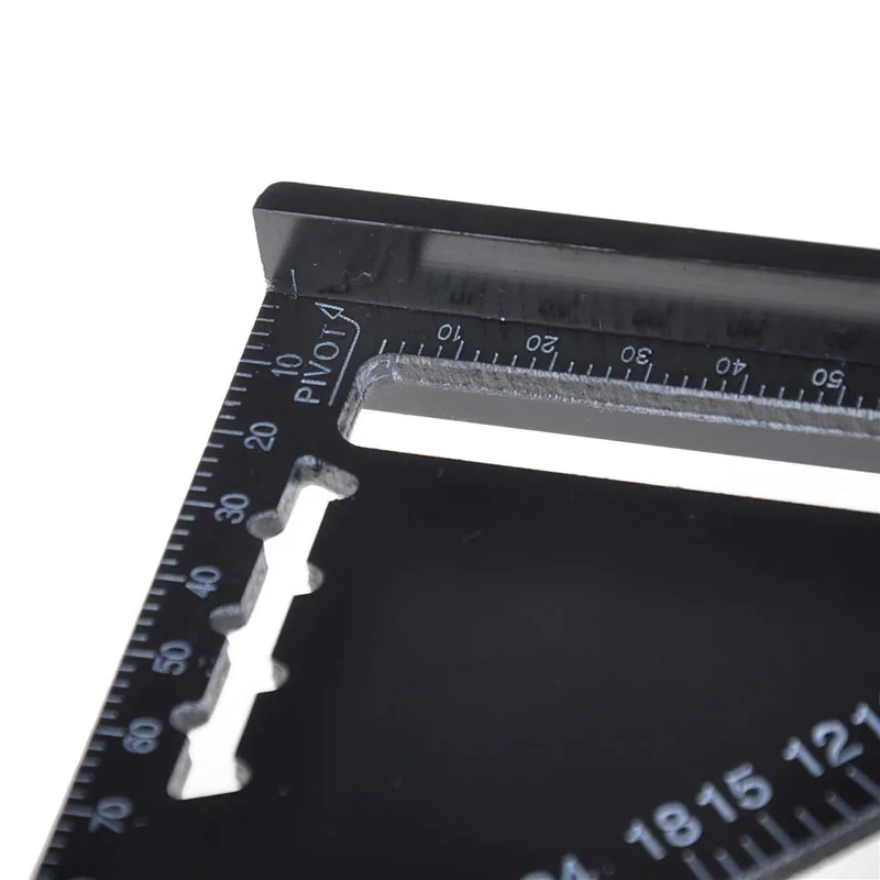 ZK30 Angle Ruler 7/12 inch Metric Aluminum Alloy Triangular Measuring Ruler Woodwork Speed Square Triangle Angle Protractor