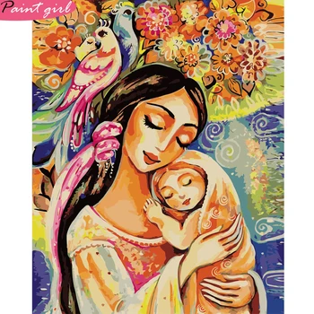 

PaintEveryday Paintings By Numbers New Figure Parent Handmade Creative Muticolor Decoration For Gift Paintings Brushes Fast