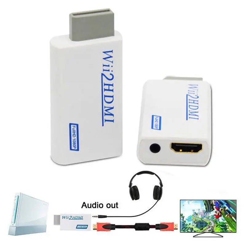 720P 1080P Full HD HDTV wii в HDMI видео конвертер адаптер