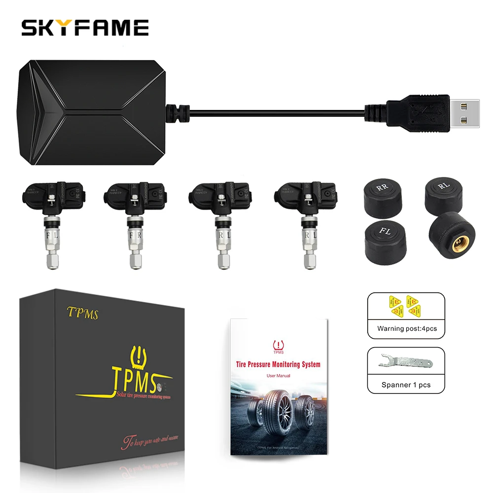 SKYFAME Android TPMS for Car Android Big Scerren Tire Pressure