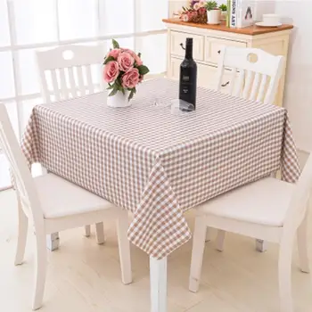 

PVC Grids Square Tablecloth Home Kitchen Waterproof Oil-proof Dining Table Cover Wedding Birthday Party Decorations