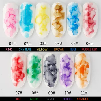 

Blooming Nail Polish Gel Smoke Halo Dry Air Paint Nails Art Manicure Flower Decorations Soak Off No UV Lamp Care Gold Silver Diy