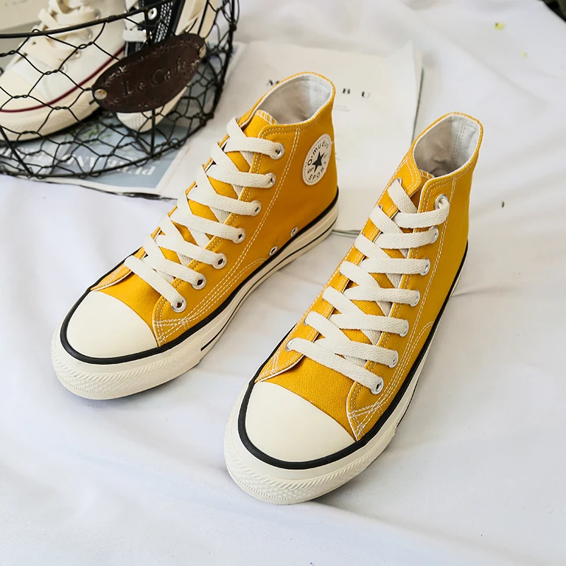 Классические кроссовки; Мужская обувь; высокие мужские повседневные кроссовки в классическом стиле; Прочная парусиновая обувь; цвет черный, белый, синий, оранжевый