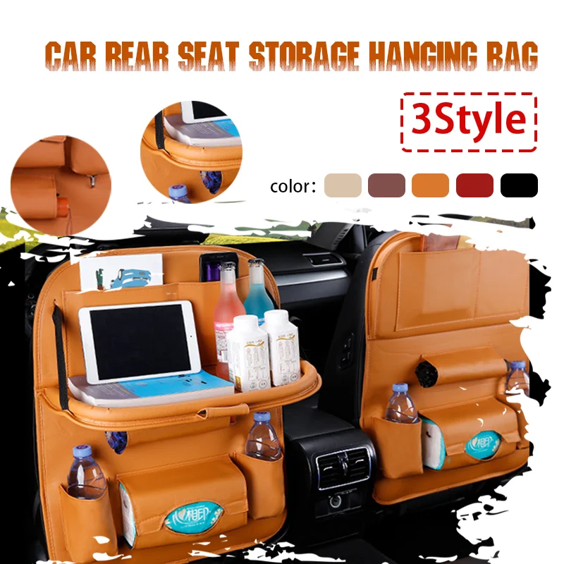

car organizer seat cover back seat fold Dining rack car seat storage bag Multifunction vehicle storage box car seat cushion