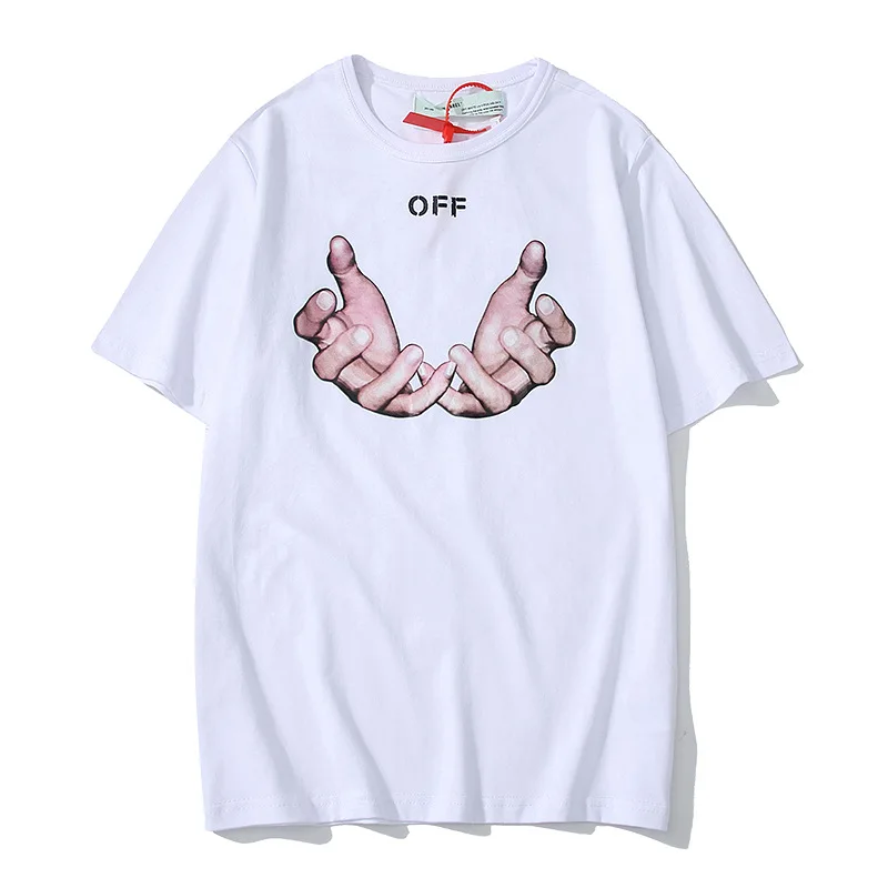 

Off-white T-shirt Magic Hand Direct Injection Craft behind Stereo Box Pure Cotton Short Sleeve Europe And America Popular Brand