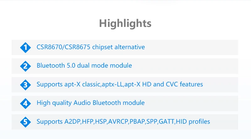 FEASYCOM Bluetooth 5,0 CSR8675 стерео аудио модуль приемопередатчика для высококачественных беспроводных стереонаушников