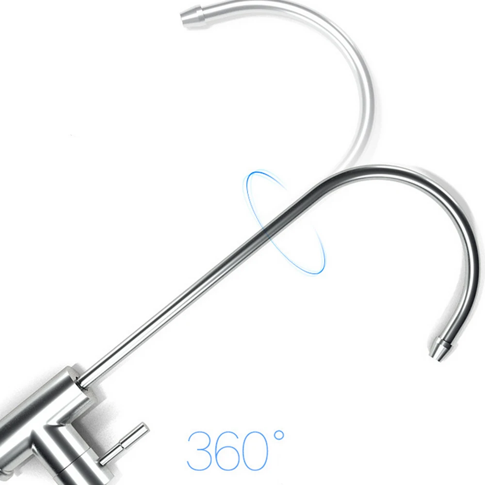 Kitchen Faucet 1/4 Inch Drinking Water Filter Faucet Reverse Osmosis System 360 Rotation Stainles Steel Sink Faucet Purifier 4