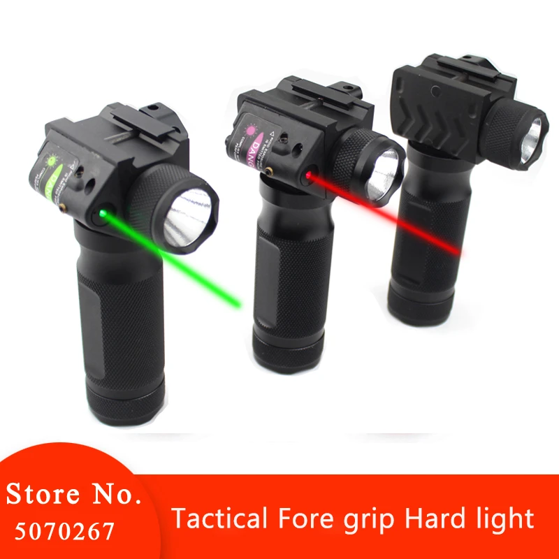 Tático Fore Grip Hard Light Lanterna Led Com Laser Verde Vermelho Fore