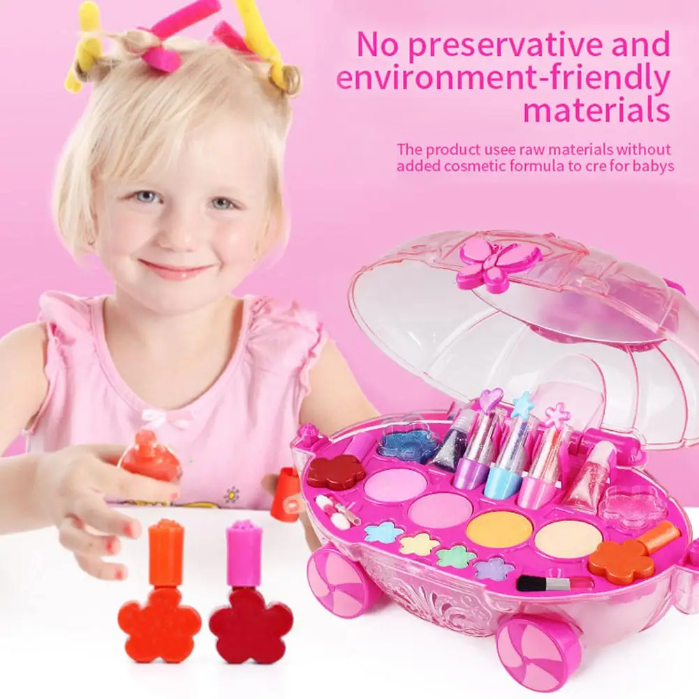 Disney Princess Cart форма макияж коробка для девочек игрушки Predend Play безопасный нетоксичный водорастворимый формула Моющиеся игрушки Парикмахерская