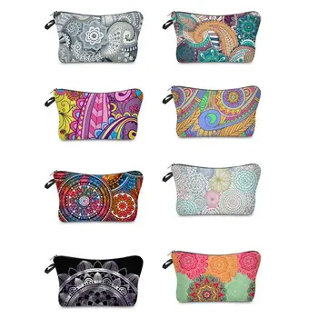

Travel Cosmetic Bag Mandala Flower Printing Makeup Case Pouch Toiletry Organizer