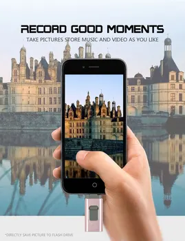 

Hot!4ln1 Usb Flash Drive 32G/64G/128G Pen drive HD external storage memory stick For iphone8 X Plus 6 6s Plus 9 ipad Pendrive