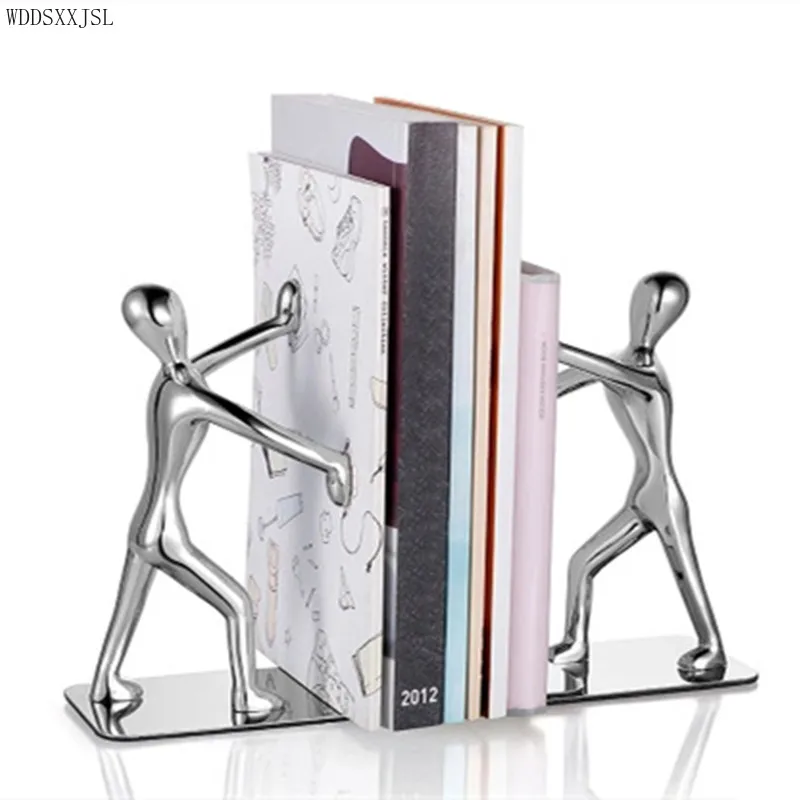 

WDDSXXJSL European-style creative abstract humanoid bookends ornaments metal crafts home decoration study bookends ornaments