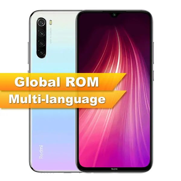 White Global ROM Xiaomi Redmi Note 8 с глобальной прошивкой, 64 ГБ, 6 ГБ, Смартфон Snapdragon 665, четыре ядра, 6,3 дюйма, 48мп, задняя камера, 4000 мАч, поддержка телефона - Цвет: White Global ROM
