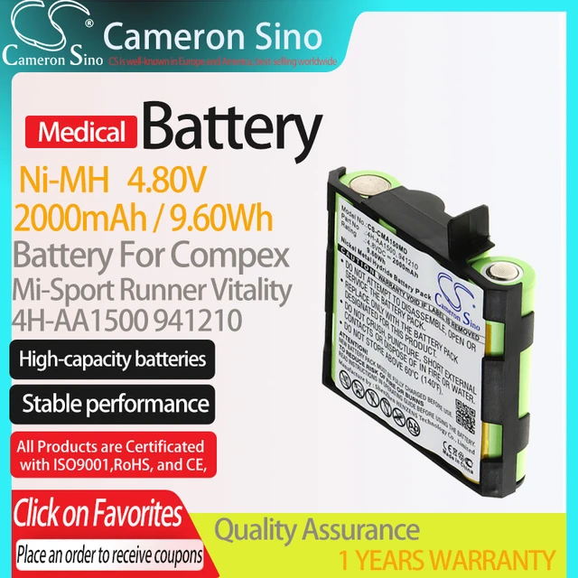 Batterie COMPEX 4h-aa1500 Edge Us - 21,90 € - Pas Cher