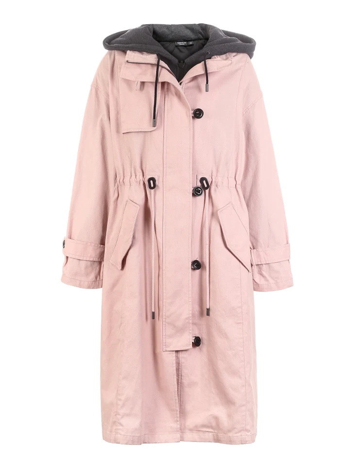 Женское зимнее свободное хлопковое пальто средней длины со съемной подкладкой парка женская | 119122511
