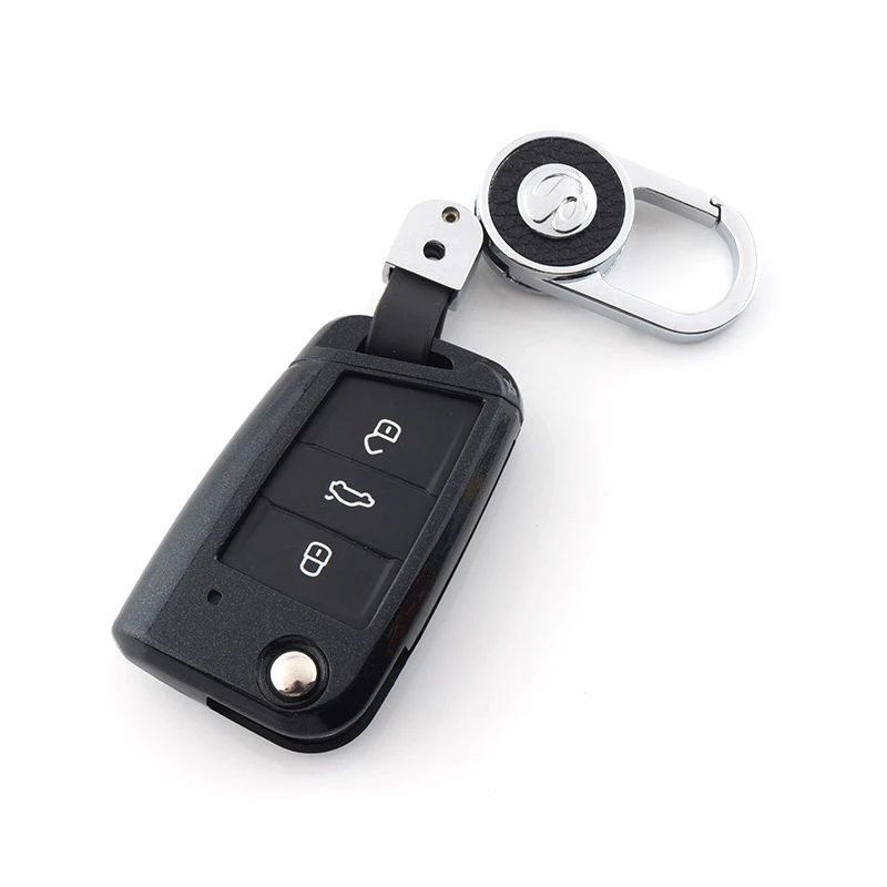 B-Black ABS чехол для ключей автомобиля, держатель для Volkswagen VW Golf 7 mk7 Seat Ibiza Leon FR 2 Altea Aztec Skoda Octavia Passat Lavida Tiguan - Название цвета: B-Black