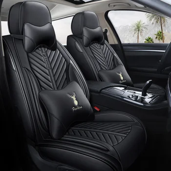 

Full Coverage Eco-leather auto seats covers PU Leather Car Seat Covers for renault laguna 2 3 latitude logan 2 symbol