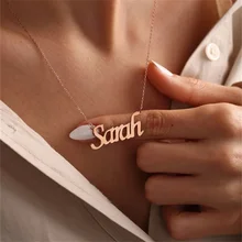 

EIEGANT Trendy Customized Name Pendant Necklace For Women Crown Stainless steel Nameplate Choker Anniversary Jewelry Gift