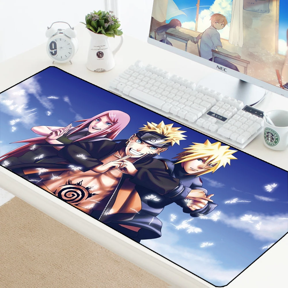 Naruto Mouse Pad Anime 70x30cm Pad to Mouse Laptop Computer Mousepad Rubber Lockedge PC Gaming Mous