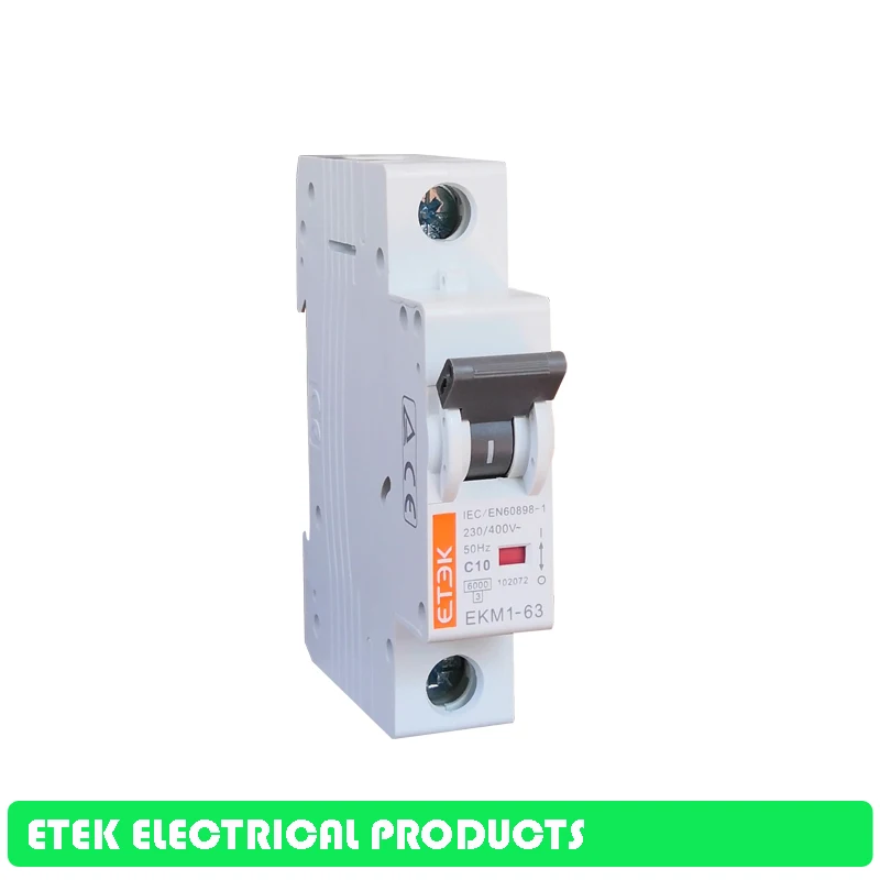 MCB EKM1 63 1P 2P 3P 4P AC C Тип 230/400V ~ 50 Гц/60 Гц Мини автомат защити цепи 10A 16A 20A 25A 32A 40A 50A