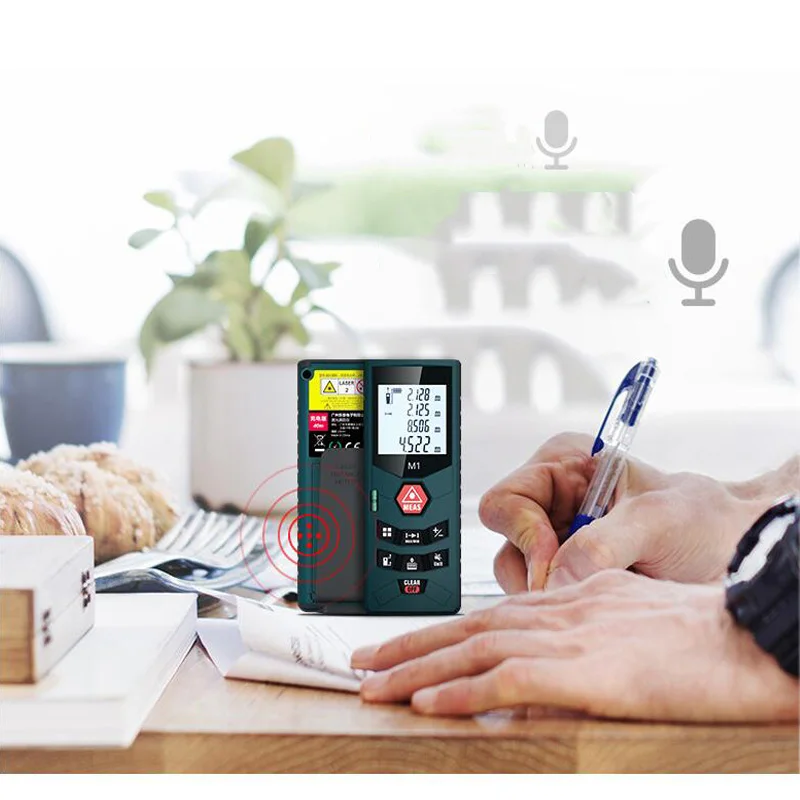 Handheld Laser Distance Meter 40/60/100M Voice Report Laser Distance Meter Infrared Measuring Instrument Electronic Ruler