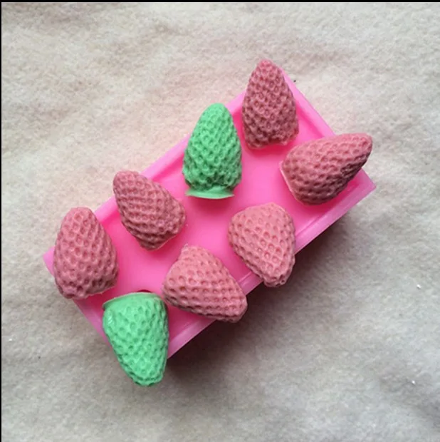 DIY силиконовые формы для торта для украшения 3D клубники шоколада