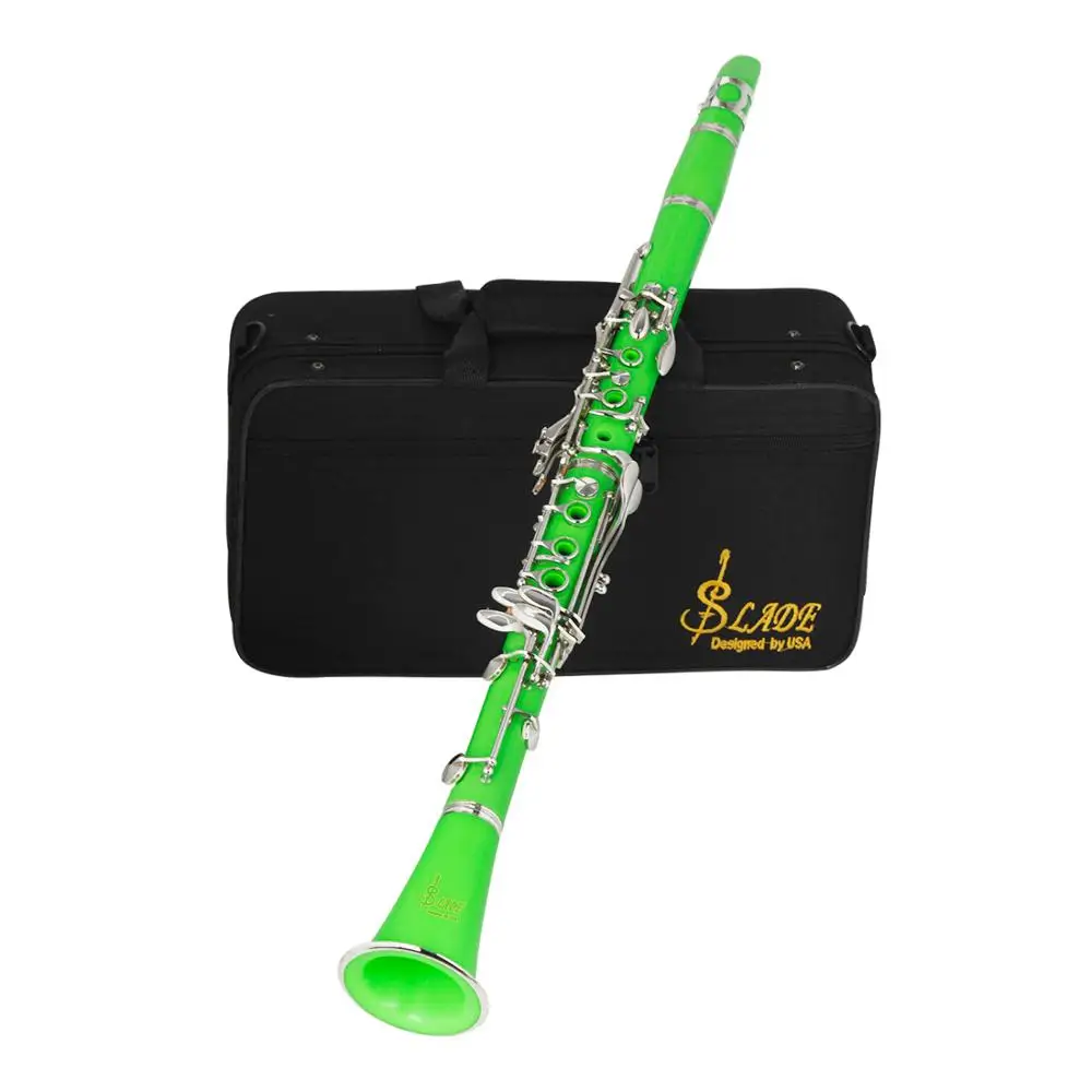 New BB Clarinet,Case,11 Reeds in Black White Red Pink Blue Purple Green Yellow 