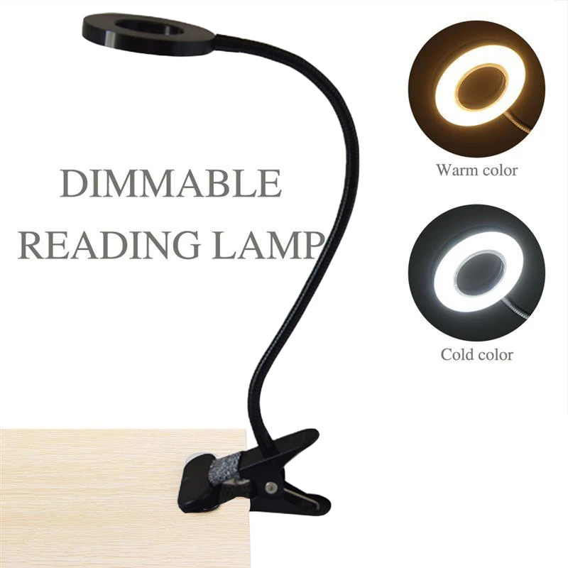USB Desk Lamp LED Light Beauty Table With Clamp For Permanent Makeup Eyebrow Tattoo White Warm | Освещение