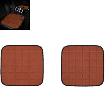 

12V Universal Car Heated Seat Covers Double Car Front Seat Cushion Heating Pads Winter Thermostat Heater Seat Pads - Coffee