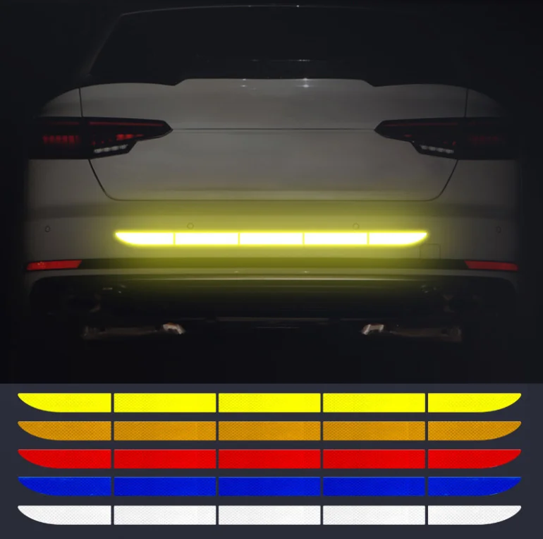 Car Trunk Reflective Strip Stickers for Hyundai Creta Tucson Solaris E53 VW Golf 4 7 Tiguan Kia Rio Ceed | Автомобили и мотоциклы