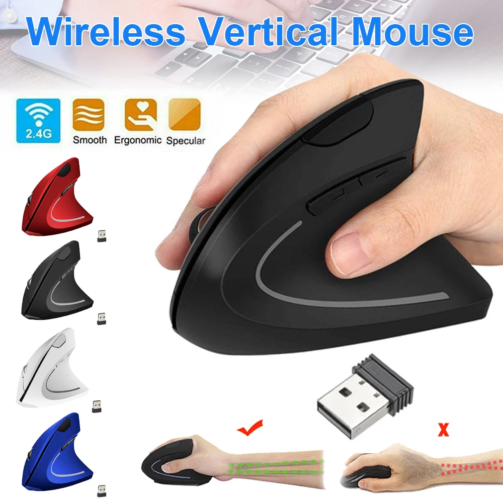 Vertical Ergonomic Mouse Bluetooth Gamer Mouse KIT USB Rechargeable Gaming 2.4G Wireless Mause For PC Laptop Notebook Computer