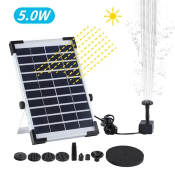 

Mini Solar Fountain Pump 5w Free Standing Floating Solar Bird Bath Water Pumps For Garden Decoration M8