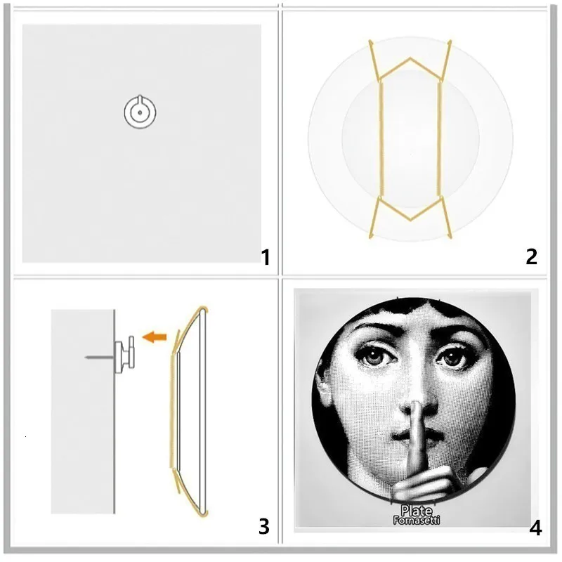 Топ Моды Милан Пьеро тема Fornasetti настенные тарелки-№ 352