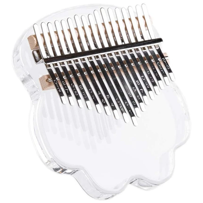 17 Keys Kalimba Thumb Piano Transparent Acrylic Cat Claw Style with Carry Bag Musical Gifts for Kids Adult Beginners | Спорт и