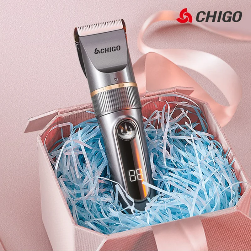 Машинка для стрижки волос CHIGO профессиональный электрический триммер со